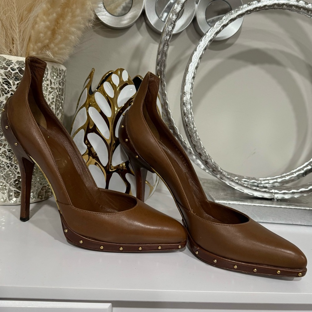 Gucci Leather high heels shoes size 37 1/2